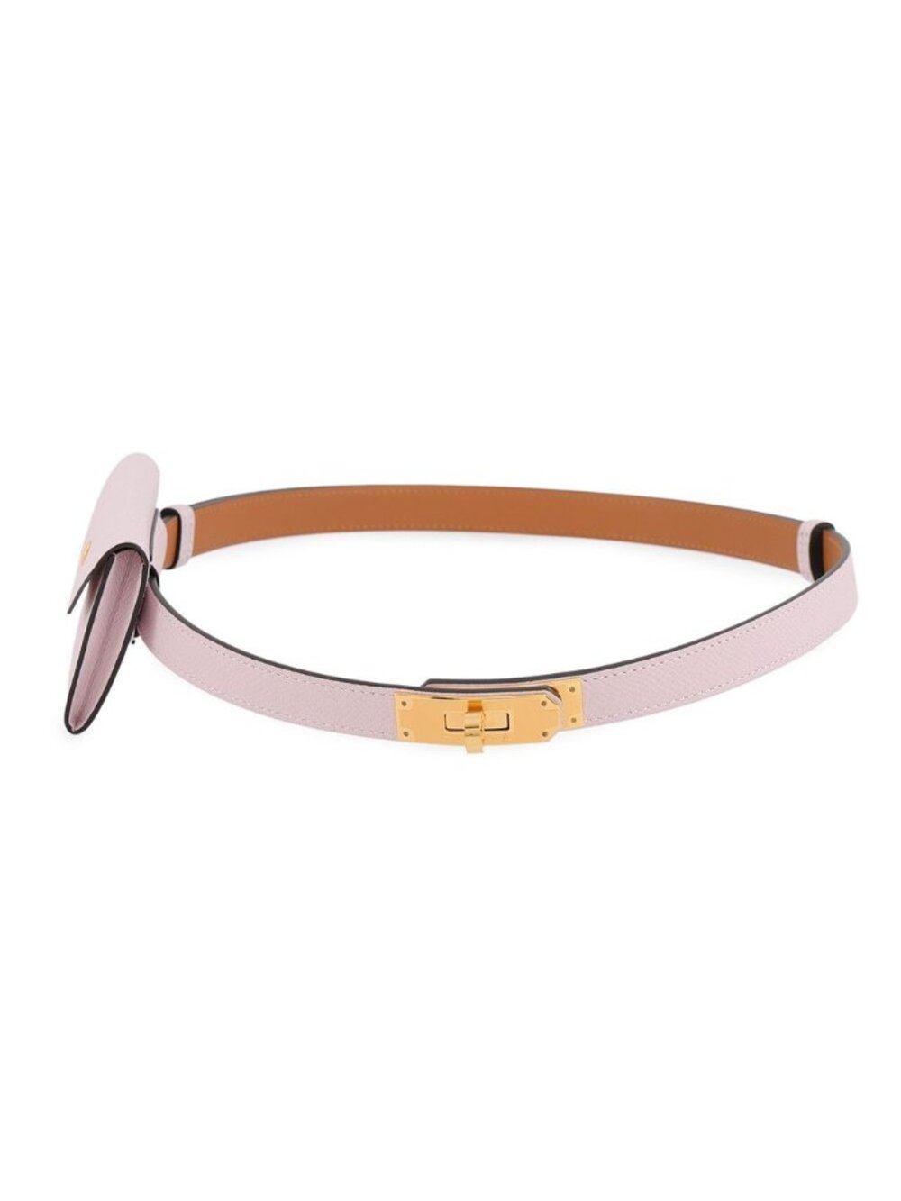 Hermes Belt Kelly Pocket 18 Mauve Sylvestre Gold Epsom